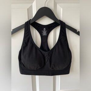 Boody Racerback Sports Bra Women's XL Black Sweat Wicking Comfort Sports